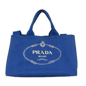 PRADA Blue Canvas Shoulder Bag